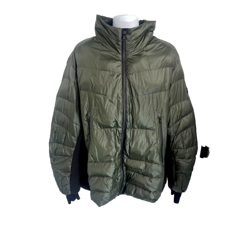 Michael Kors Jacket Mens 3XL Green Down Puffer Thumbholes Full Zip Winter Coat